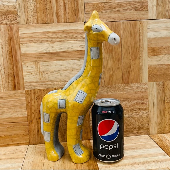 San Diego Zoo Wild Animal Park Raku Signed Giraffe Ceramic Pottery Figurine - Picture 9 of 15